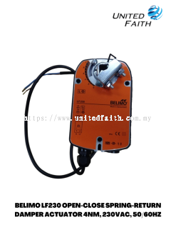 BELIMO LF230 OPEN-CLOSE SPRING-RETURN DAMPER ACTUATOR 4NM, 230VAC, 50/60HZ