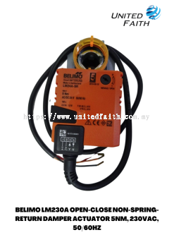 BELIMO LM230A OPEN-CLOSE NON-SPRING-RETURN DAMPER ACTUATOR 5NM, 230VAC, 50/60HZ