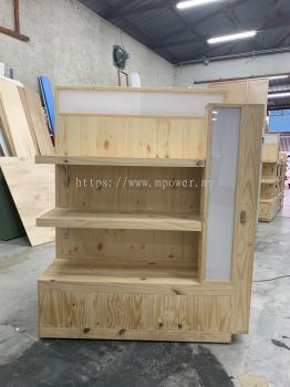 Wooden product shelving