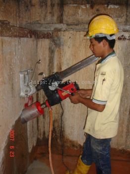 Angle Coring (Coring at 30 Degree Angle to Wall)