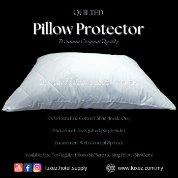 Luxez 100% Extra Fine Cotton Quilted Pillow Protector