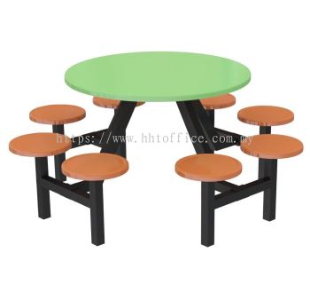 C9 - 8 Seater Round Stool Food Court-Set 