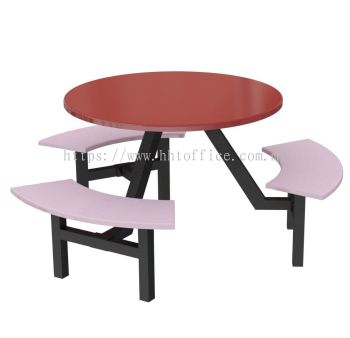 C3 - 6 Seater Curve Bench Food Court-Set 