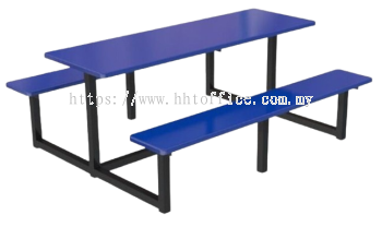 C6S- 6 Seater Fibre Glass Canteen Table Set