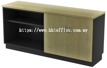 T-YOD 7160/80-Open Shelf + Swinging Door Low Cabinet 