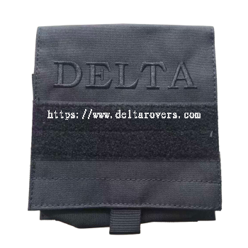 DELTA 1000D Oxford MOLLE Pocket Bag Figure 8 / Carabiner Storage Pouch Buckle Protection Climbing Gear Bag Black