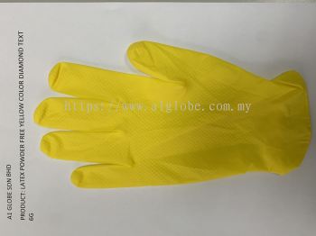 latex powder free polymer yellow diamond grip