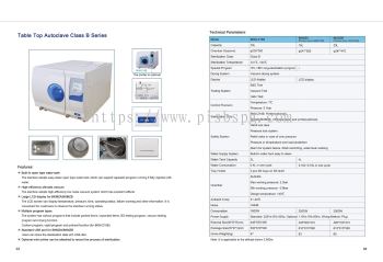 Table top Autoclave Class B series