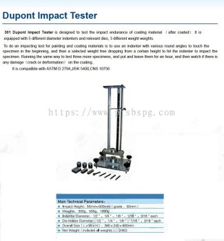 301 Dupont Impact Tester 