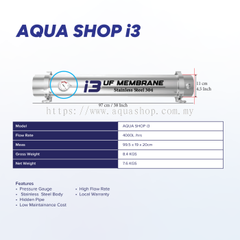 Aqua Shop I3 UF Membrane