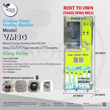 VM3G RENTAL TO OWN AQUA SHOP WATER VENDING MACHINE