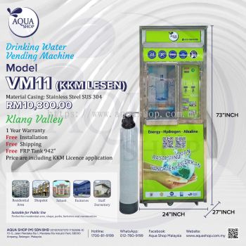 VM 11 + APPLY KKM LESEN AQUA SHOP WATER VENDING MACHINE