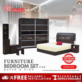 BRS7070 : BEDROOM SET (7'X7') SLIDING DOOR