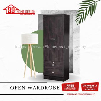 WR8804 Open Wardrobe 2 Door with Wood Laminated