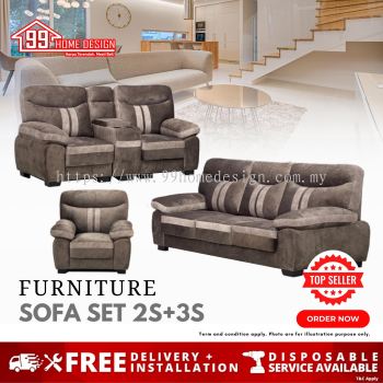 SF405 -  SOFA SET (VELVET FABRIC)