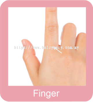 Permanent hair removal finger