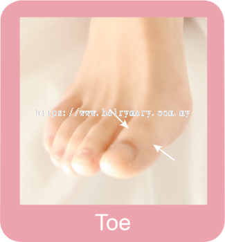 Permanent hair removal toes