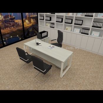 LAVO EXECUTIVE DIRECTOR OFFICE TABLE WITH CABINET + MOBILE PEDESTAL DRAWER SET