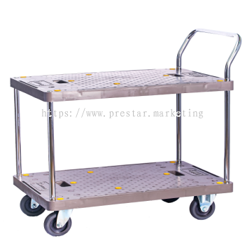 MYSTAR - PVC PLATFORM DOUBLE DECKER SINGLE HANDLE TROLLEY