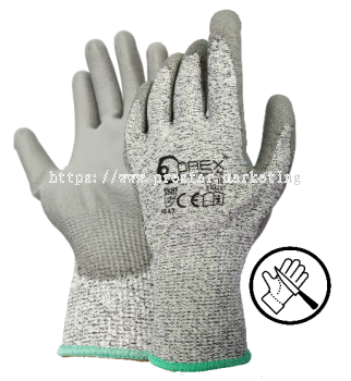 OREX - ANTI CUT SAFETY GLOVE WITH HPPE & PU COATING