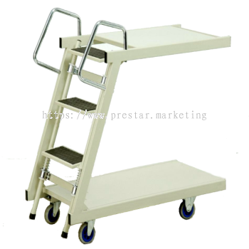 STOCKY - 3 STEP LADDER TROLLEY