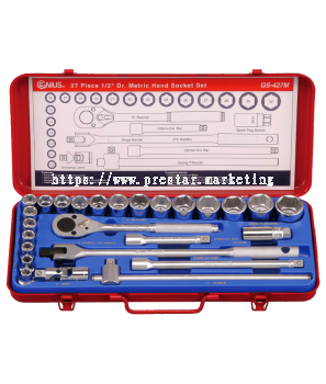 (GS-427M) 27 PIECES 1/2" HAND SOCKET SET