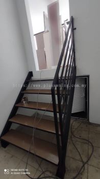 STAIRCASE WITH PLYWOOD @NOBLETON CREST, JALAN U THANT, TAMAN U THANT, KUALA LUMPUR 