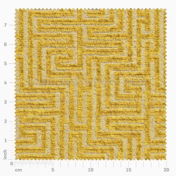 Geometric Chenille Upholstery Astico Adigo 01 Gold