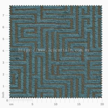 Geometric Chenille Upholstery Astico Adigo 03 Petrol