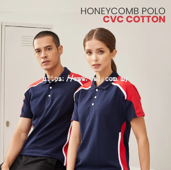 L1100 - Honeycomb Polo - CVC Cotton 210GSM