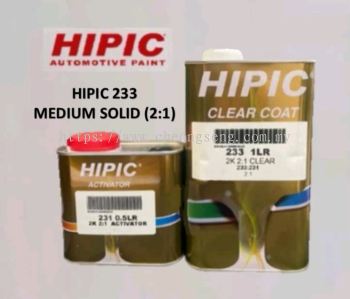 HIPIC 233 2:1 2K CLEAR COAT e1L with HARDENER e0.5L Set