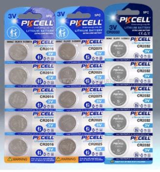 PKCELL Coin/ Button Cell 3V Lithium Battery (CR2016 / CR2025 / CR2032)