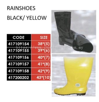RAINSHOES (BLACK/YELLOW)