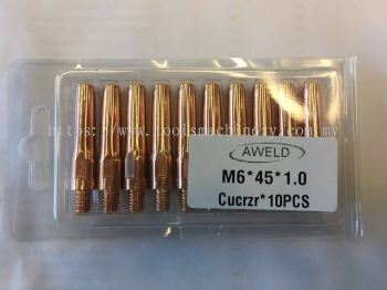 AWELD MIG CONTACT TIP M6 45 1.0MM