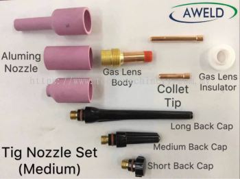 AWELD TIG NOZZE SET ACCESSORIES