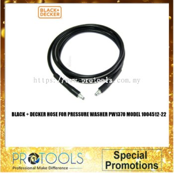 BLACK + DECKER HOSE FOR PRESSURE WASHER PW1370 MODEL 1004512-22- ORINGINAL