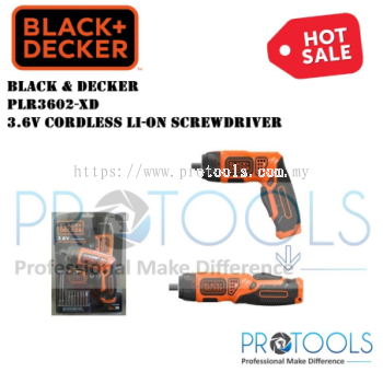 PLR3602-XD BLACK & DECKER 3.6V LI-ON CORDLESS SCREWDRIVER