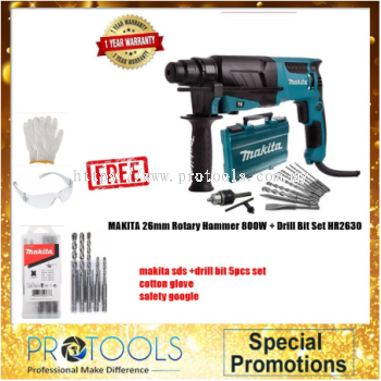 MAKITA ROTARY HAMMER HR2630X3 set (1″) -1 YEAR WARRANTY extra more 3 thing! *RM40