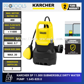 KARCHER SP 11.000 DIRT SUBMERSIBLE DIRTY WATER PUMP * EU | 1.645-820.0