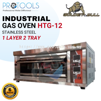 GOLDEN BULL HTG-12 INDUSTRIAL / COMMERCIAL ECONOMICAL GAS OVEN | 1 LAYER 2 TRAY 