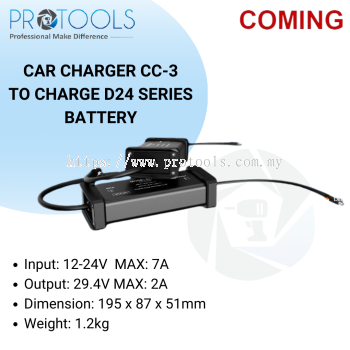 COMING CAR CHARGER CC-3 TO CHARGE D24 SERIES BATTERY