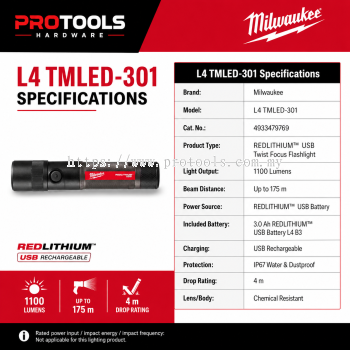 Milwaukee L4 TMLED-301
