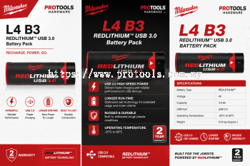 L4 3.0Ah REDLITHIUM™ USB Rechargeable Battery