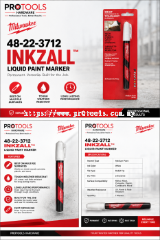 INKZALL™ WHITE LIQUID PAINT MARKER
