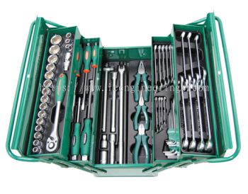 62PCS TOOL CHEST SET CHEST SIZE-470X220X350MM (C-3DH262)