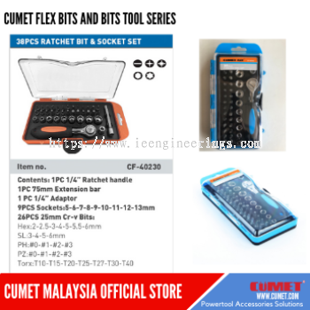 38PCS RATCHET BIT AND SOCKET SET 