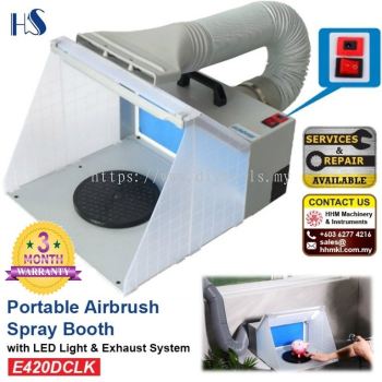 HAOSHENG Portable Airbrush Spray Booth with LED Light And Exhaust System E420DCLK