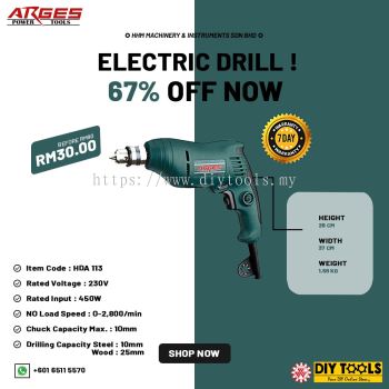 ARGES Electric Drill HDA 113