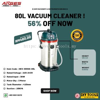 ARGES Wet and Dry Vacuum Cleaner HKV-300GS-60