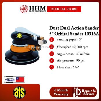 ATS Dust Dual Action Sander 5" Orbital Sander 10316A